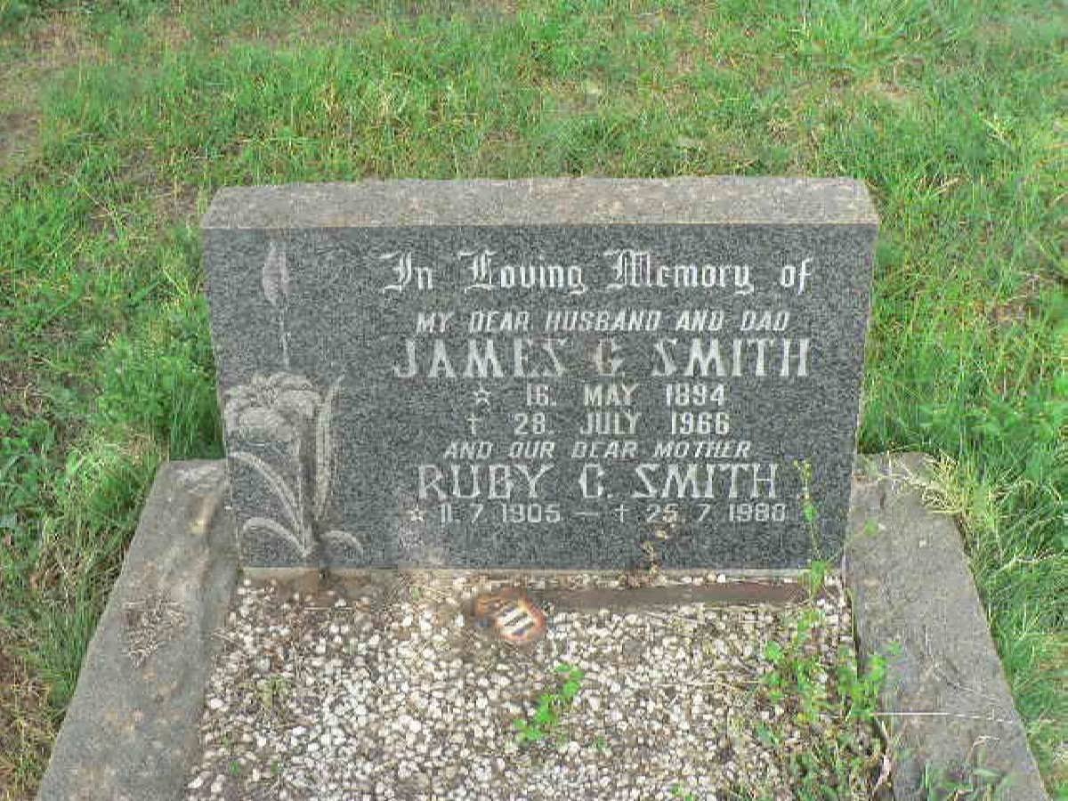 SMITH James G. 1894-1966 &amp; Ruby G. 1905-1980