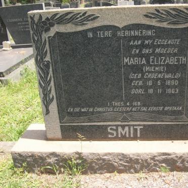 SMIT Maria Elizabeth nee GROENEWALD 1890-1963