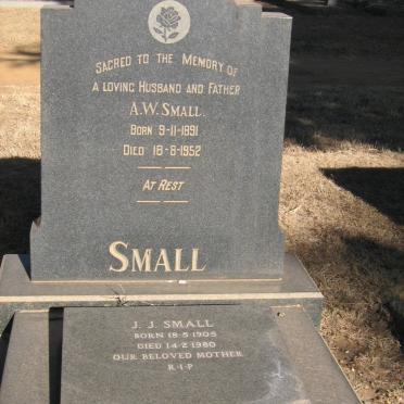 SMALL A.W. 1891-1952 &amp; J.J. 1905-1980