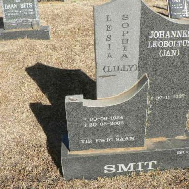 SMIT Johannes Leoboltus 1927- &amp; Lesia Sophia 1934-2003