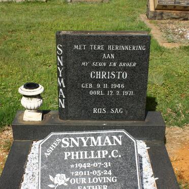 SNYMAN Christo 1946-1971 :: SNYMAN Phillip C. 1942-2011