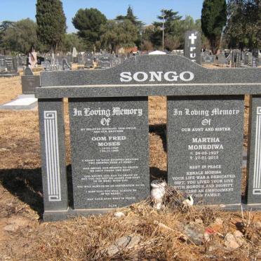 SONGO Oom Fred Moses 1924-1996 &amp; Martha Monediwa 1927-2013
