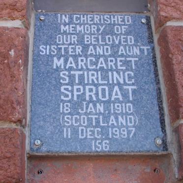 SPROAT Margaret Stirling 1910-1997