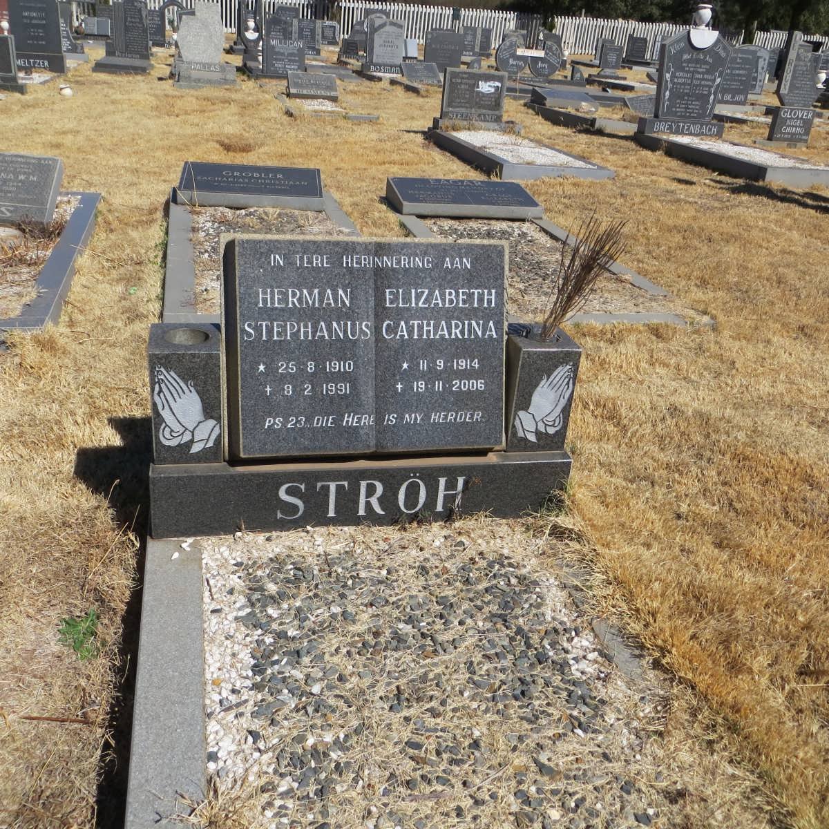 STRÖH Herman Stephanus 1910-1991 &amp; Elizabeth Catharina 1914-2006