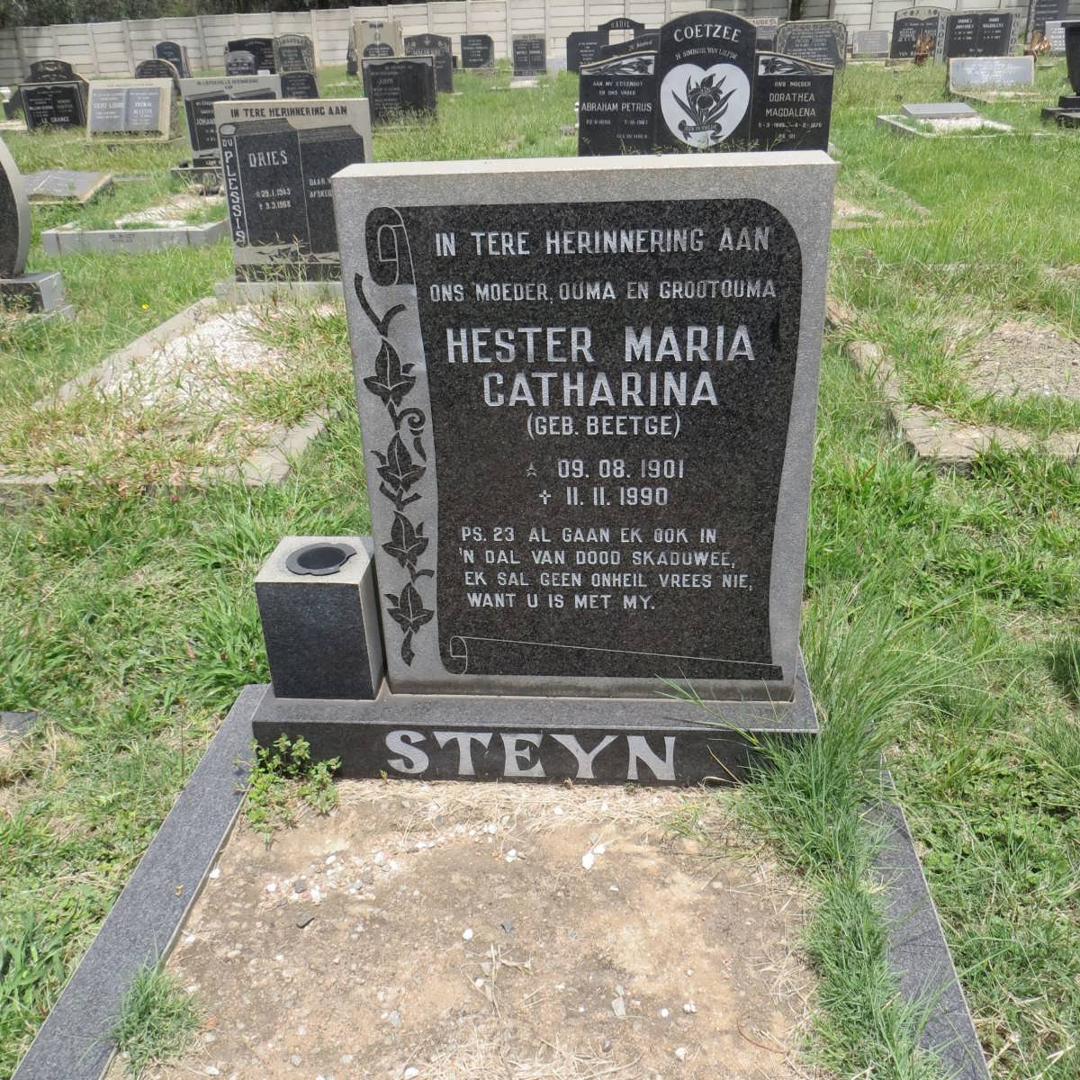 STEYN Hester Maria Catharina nee BEETGE 1901-1990