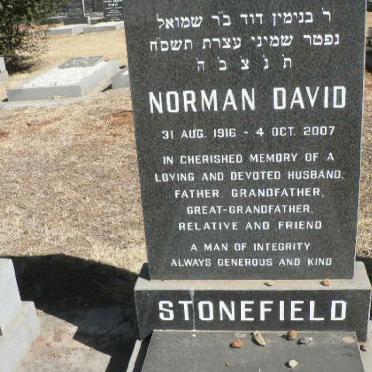 STONEFIELD Norman David 1916-2007