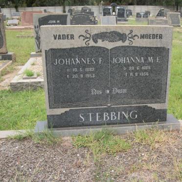 STEBBING Johannes F. 1882-1953 &amp; Johanna M.E. 1889-1956
