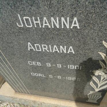 STADEN Johanna Adriana, van 1901-1985