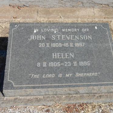 STEVENSON John 1909-1967 &amp; Helen 1905-1995