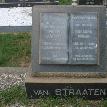 STRAATEN Pieter Andries, van 1892-1957 &amp; Susanna Maria 1892-1972