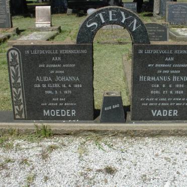 STEYN Hermanus Hendrik 1896-1958 &amp; Alida Johanna DE KLERK 1898-1970