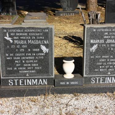 STEINMAN Markus Johannes 1907-1991 &amp; Maria Magdalena 1911-1988