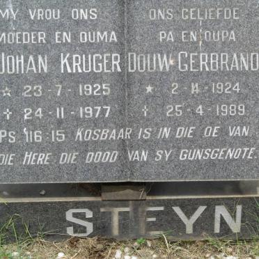 STEYN Douw Gerbrand 1924-1989 &amp; Johan KRUGER 1925-1977