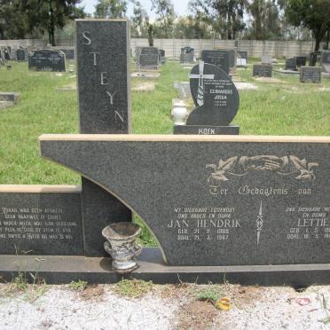 STEYN Jan Hendrik 1908-1967 &amp; Lettie 1918-1983