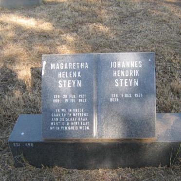STEYN Johannes Hendrik 1921- &amp; Magaretha Helena 1921-1998