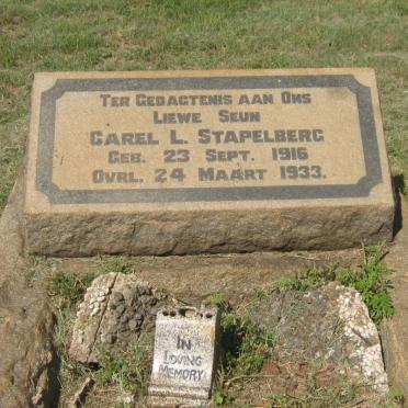 STAPELBERG Carel L. 1916-1933