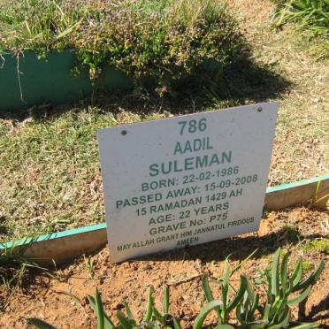 SULEMAN Aadil 1986-2008