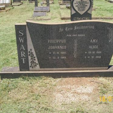 SWART Philippus Johannes 1895-1949 &amp; Amy Alice 1904-1948