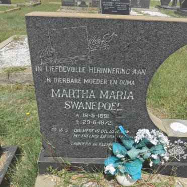 SWANEPOEL Martha Maria 1891-1972