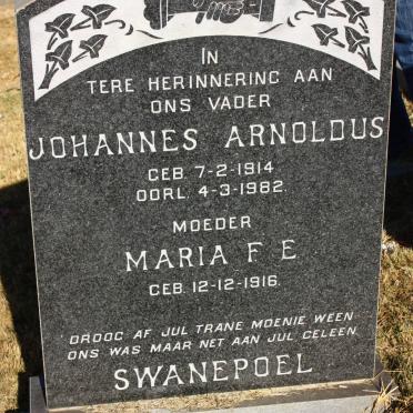 SWANEPOEL Johannes Arnoldus 1914-1982 &amp; Maria F.E. 1916-