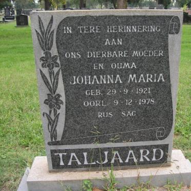 TALJAARD Johanna Maria 1921-1978