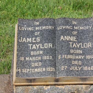 TAYLOR James 1853-1935 &amp; Annie 1862-1946