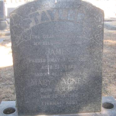 TAYLOR James  &amp; Mary Agnes 1903-19?6