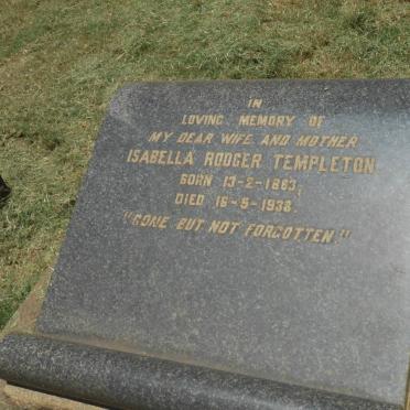 TEMPLETON Isabella Rodger 1883-1938