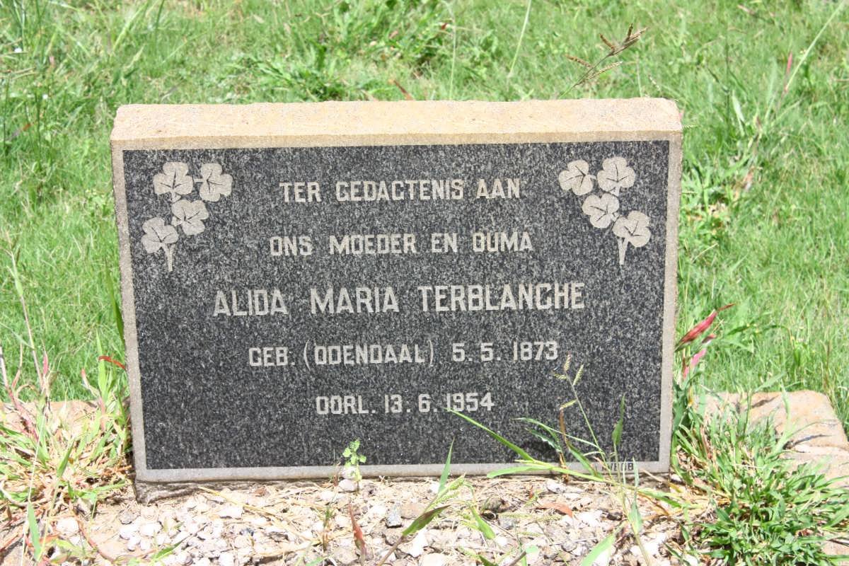 TERBLANCHE Alida Maria nee ODENDAAL 1873-1954