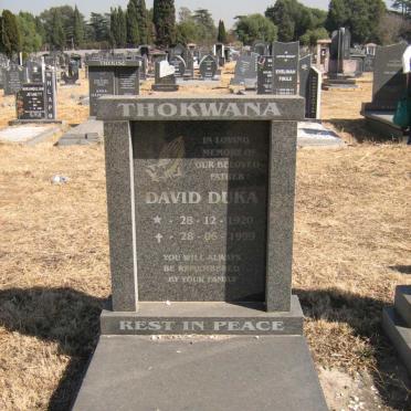THOKWANA David Duka 1920-1999