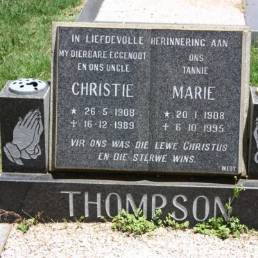 THOMPSON Christie 1908-1989 &amp; Marie 1908-1995