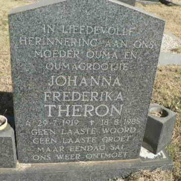 THERON Johanna Frederika 1919-1985