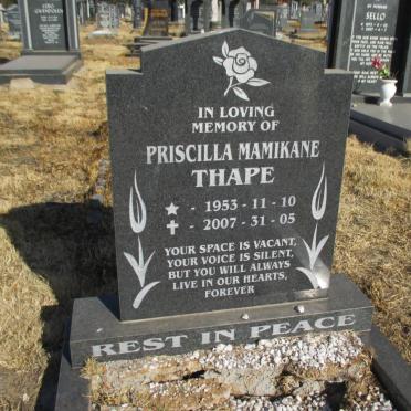 THAPE Priscilla Mamikane 1953-2007