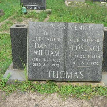 THOMAS Daniel William 1885-1972 &amp; Florence 1884-1970