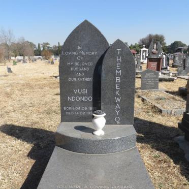 THEMBEKWAYO Vusi Ndondo 1955-199?