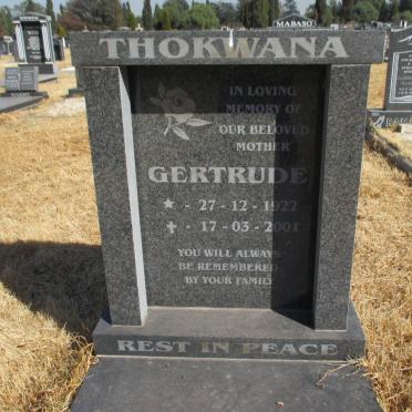 THOKWANE Gertrude 1922-2001