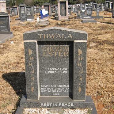 THWALA Nkosi Lobenguni Ester 1955-2007