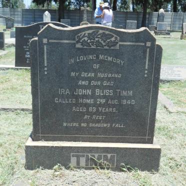 TIMM Ira John Bliss -1940