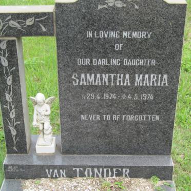 TONDER Samantha Maria, van 1974-1974