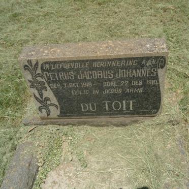 TOIT  Petrus Jacobus Johannes, du 1918-1918