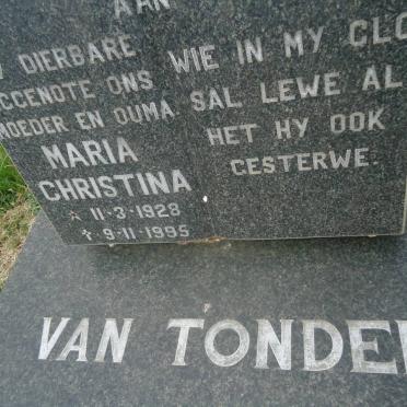 TONDER Maria Christina 1928-1995