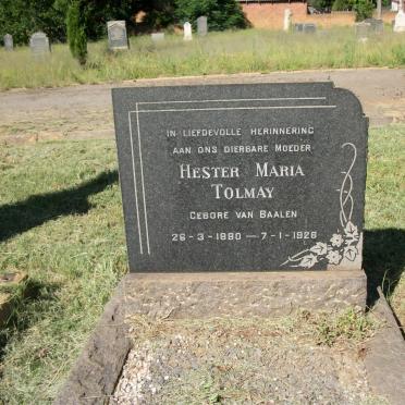 TOLMAY Hester Maria nee VAN BAALEN 1880-1928