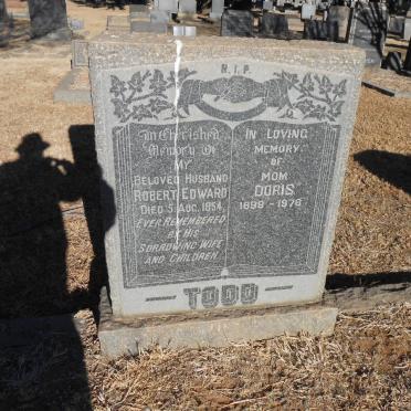 TODD Robert Edward -1954 &amp; Doris 1898-1976
