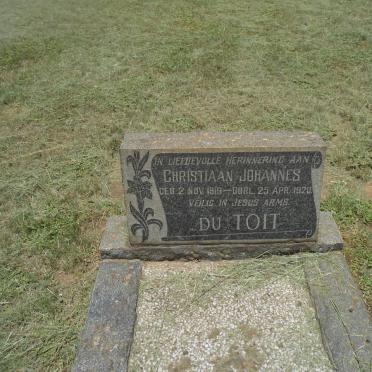 TOIT Christiaan Johannes, du 1919-1920