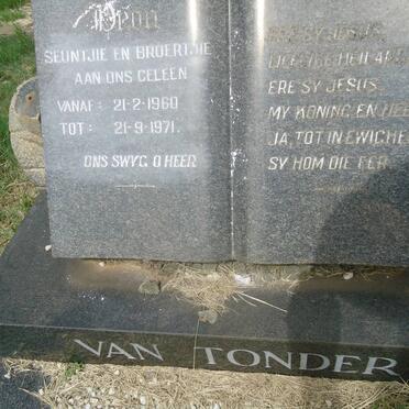 TONDER Deon, van 1960-1971