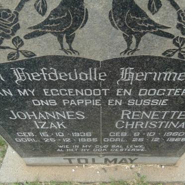 TOLMAY Johannes Izak 1936-1965 &amp; Renette Christina 1960-1965