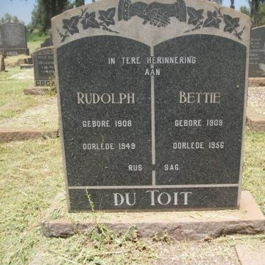 TOIT Rudolph, du 1908-1949 &amp; Bettie 1909-1956