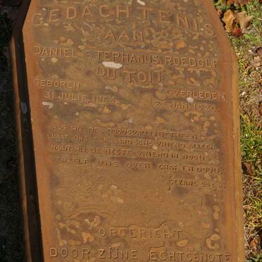 TOIT Daniel Stephanus Roedolf, du 1865-1920