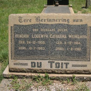 TOIT Hendrik Lodewyk, du 1909-1963 &amp; Catharina Wilhelmina 1914-1961