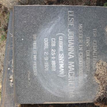 TOIT Andries Josephus, du 1886-1959 &amp; Elsie Johanna Magrietha nee SNYMAN 1888-1971